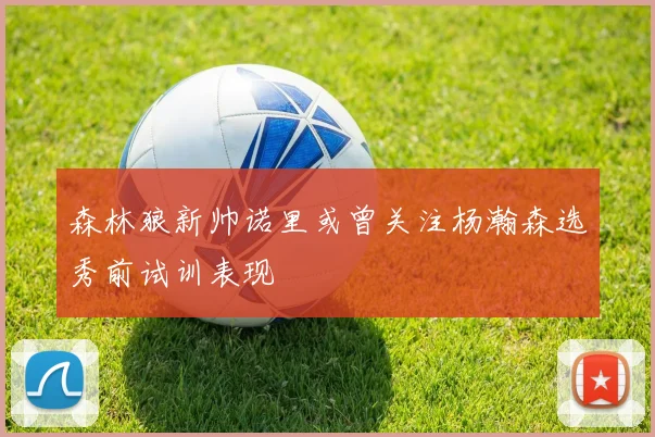 森林狼新帅诺里或曾关注杨瀚森选秀前试训表现